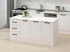 Alvinka 180 Cm Mbr_A Ada Mutfak Dolabı Beyaz Beyaz Suntalam