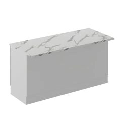 Alvinka 180 Cm Mbr_A Ada Mutfak Dolabı Beyaz Kumtaşı Mdf