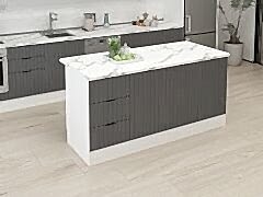 Alvinka 180 Cm Mbr_B Ada Mutfak Dolabı Beyaz Antrasit Suntalam