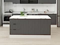 Alvinka 180 Cm Mbr_B Ada Mutfak Dolabı Beyaz Antrasit Mdf