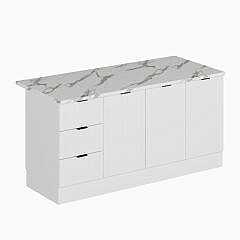 Alvinka 180 Cm Mbr_B Ada Mutfak Dolabı Beyaz Beyaz Suntalam