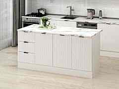 Alvinka 180 Cm Mbr_B Ada Mutfak Dolabı Beyaz Beyaz Mdf