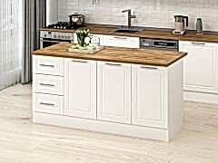 Alvinka 180 Cm Mbr_C Ada Mutfak Dolabı Beyaz Beyaz Suntalam