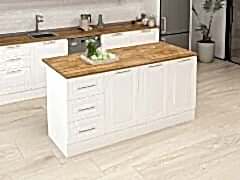 Alvinka 180 Cm Mbr_C Ada Mutfak Dolabı Beyaz Beyaz Suntalam