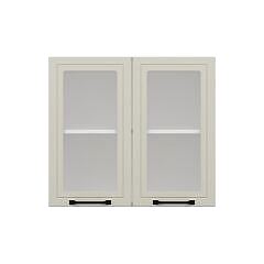 Alvinka Mutfak Modül Mbr_A Üst 2Dk1R 80-H72Cm Dolap Cam Beyaz Kumtaşı Mdf