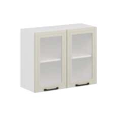 Alvinka Mutfak Modül Mbr_A Üst 2Dk1R 90-H72Cm Dolap Cam Beyaz Kumtaşı Mdf