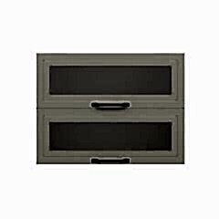 Alvinka Mutfak Modül Mbr_A Üst 2Yk1R 80-H60Cm Dolap Cam Beyaz Kumtaşı Mdf