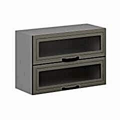 Alvinka Mutfak Modül Mbr_A Üst 2Yk1R 90-H60Cm Dolap Cam Beyaz Kumtaşı Mdf