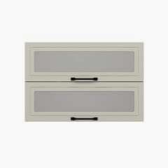 Alvinka Mutfak Modül Mbr_A Üst 2Yk1R 90-H60Cm Dolap Cam Beyaz Kumtaşı Mdf