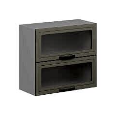 Alvinka Mutfak Modül Mbr_A Üst 2Yk1R 80-H72Cm Dolap Cam Beyaz Kumtaşı Suntalam