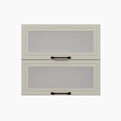 Alvinka Mutfak Modül Mbr_A Üst 2Yk1R 80-H72Cm Dolap Cam Beyaz Kumtaşı Suntalam