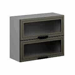 Alvinka Mutfak Modül Mbr_A Üst 2Yk1R 90-H72Cm Dolap Cam Beyaz Kumtaşı Suntalam