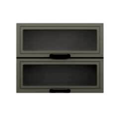 Alvinka Mutfak Modül Mbr_A Üst 2Yk1R 90-H72Cm Dolap Cam Beyaz Kumtaşı Suntalam