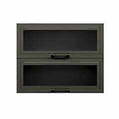 Alvinka Mutfak Modül Mbr_A Üst 2Yk1R 90-H72Cm Dolap Cam Beyaz Kumtaşı Mdf