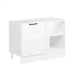 Alvinka Mutfak Modül Mbr_A Alt 1K1R 120Cm Köşe Dolap Beyaz Beyaz Mdf