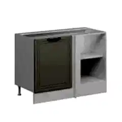 Alvinka Mutfak Modül Mbr_A Alt 1K1R 120Cm Köşe Dolap Beyaz Kumtaşı Suntalam