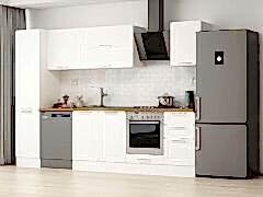 Alvinka 300X210 Cm Klasik Mebran Mutfak Dolabı Mb-E90B45S45-2 Mebran | Beyaz - Mdf