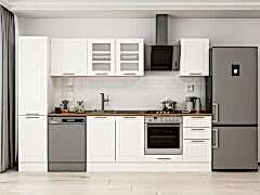 Alvinka 300X210 Cm Klasik Mebran Mutfak Dolabı Mb-E90B45S45-3 Mebran | Beyaz - Suntalam