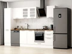 Alvinka 300X210 Cm Klasik Mebran Mutfak Dolabı Mb-E90B45S45-3 Mebran | Beyaz - Suntalam