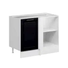 Alvinka Mutfak Modül Mbr_C Alt 1K1R 105Cm Köşe Dolap Beyaz Antrasit Suntalam