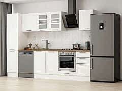 Alvinka 300X210 Cm Klasik Mebran Mutfak Dolabı Mb-E90B45S45-3 Mebran | Beyaz - Mdf