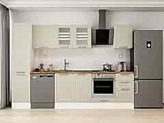 Alvinka 300X210 Cm Klasik Mebran Mutfak Dolabı Mb-E90B45S45-3 Mebran | Kumtaşı - Mdf