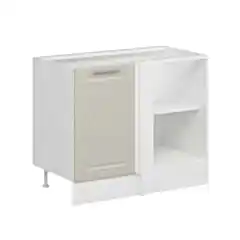 Alvinka Mutfak Modül Mbr_C Alt 1K1R 105Cm Köşe Dolap Beyaz Kumtaşı Suntalam