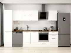 Alvinka 305X210 Cm Klasik Mebran Mutfak Dolabı Mb-E90B45S50-2 Mebran | Beyaz - Mdf