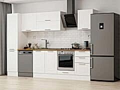 Alvinka 305X210 Cm Klasik Mebran Mutfak Dolabı Mb-E90B45S50-2 Mebran | Beyaz - Mdf