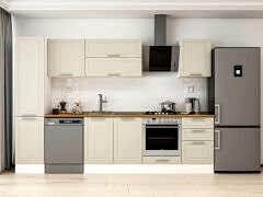 Alvinka 305X210 Cm Klasik Mebran Mutfak Dolabı Mb-E90B45S50-2 Mebran | Kumtaşı - Mdf