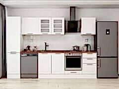 Alvinka 305X210 Cm Klasik Mebran Mutfak Dolabı Mb-E90B45S50-3 Mebran | Beyaz - Suntalam