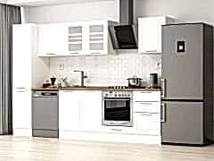 Alvinka 305X210 Cm Klasik Mebran Mutfak Dolabı Mb-E90B45S50-3 Mebran | Beyaz - Suntalam