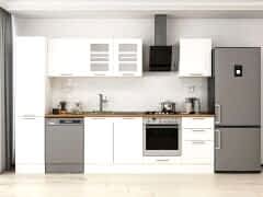 Alvinka 305X210 Cm Klasik Mebran Mutfak Dolabı Mb-E90B45S50-3 Mebran | Beyaz - Mdf