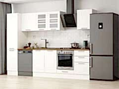 Alvinka 305X210 Cm Klasik Mebran Mutfak Dolabı Mb-E90B45S50-3 Mebran | Beyaz - Mdf