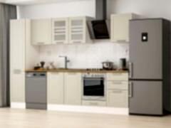 Alvinka 305X210 Cm Klasik Mebran Mutfak Dolabı Mb-E90B45S50-3 Mebran | Kumtaşı - Mdf