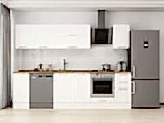 Alvinka 280X210 Cm Klasik Mebran Mutfak Dolabı M-E80S40S40-2 Mebran | Beyaz - Suntalam