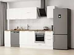 Alvinka 280X210 Cm Klasik Mebran Mutfak Dolabı M-E80S40S40-2 Mebran | Beyaz - Suntalam