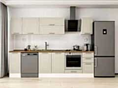 Alvinka 280X210 Cm Klasik Mebran Mutfak Dolabı M-E80S40S40-2 Mebran | Kumtaşı - Suntalam