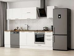 Alvinka 280X210 Cm Klasik Mebran Mutfak Dolabı M-E80S40S40-2 Mebran | Beyaz - Mdf