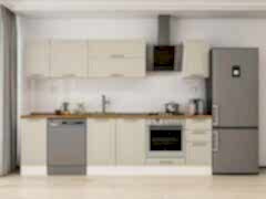 Alvinka 280X210 Cm Klasik Mebran Mutfak Dolabı M-E80S40S40-2 Mebran | Kumtaşı - Mdf