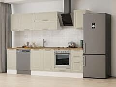 Alvinka 280X210 Cm Klasik Mebran Mutfak Dolabı M-E80S40S40-2 Mebran | Kumtaşı - Mdf