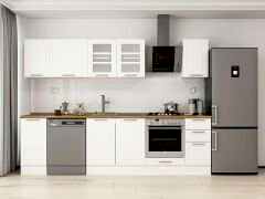 Alvinka 280X210 Cm Klasik Mebran Mutfak Dolabı M-E80S40S40-3 Mebran | Beyaz - Suntalam