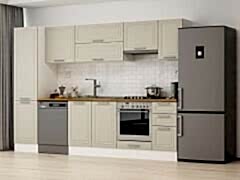 Alvinka 300X210 Cm Klasik Mebran Mutfak Dolabı Mb-E90B50S40-1 Mebran | Kumtaşı - Mdf