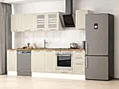 Alvinka 280X210 Cm Klasik Mebran Mutfak Dolabı M-E80S40S40-3 Mebran | Kumtaşı - Suntalam