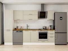 Alvinka 300X210 Cm Klasik Mebran Mutfak Dolabı Mb-E90B50S40-2 Mebran | Kumtaşı - Suntalam