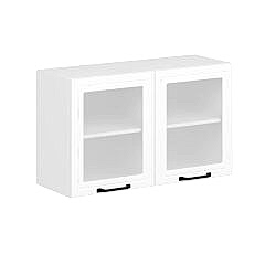 Alvinka Mutfak Modül Mbr_A Üst 2Dk1R 100-H60Cm Dolap Cam Beyaz Beyaz Mdf