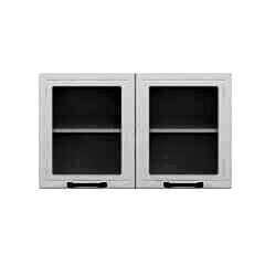 Alvinka Mutfak Modül Mbr_A Üst 2Dk1R 100-H60Cm Dolap Cam Beyaz Beyaz Mdf