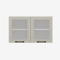 Alvinka Mutfak Modül Mbr_A Üst 2Dk1R 100-H60Cm Dolap Cam Beyaz Kumtaşı Suntalam