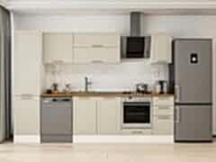 Alvinka 300X210 Cm Klasik Mebran Mutfak Dolabı Mb-E90B50S40-2 Mebran | Kumtaşı - Mdf