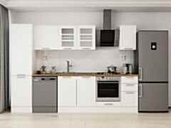 Alvinka 300X210 Cm Klasik Mebran Mutfak Dolabı Mb-E90B50S40-3 Mebran | Beyaz - Suntalam